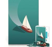 Puzzle 1000 pièces Bateau à Voile,Assemblage Fin,Jeu Amusant et réparateur,Divertissement Calme,décoration de Noël,Cadeau (50x75cm)