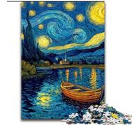 Puzzle 1000 pièces Bateau Ciel Étoilé pour Adultes, Collection de Jouets Intellectuels, Beaux-Arts (26x38cm)