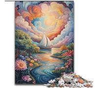 Puzzle 1000 pièces Bateau psychédélique pour Adultes, Jeu Stimulant et Collection d'artistes pour Toute la Famille, Beaux-Arts à partir de 14 Ans (50x75cm)