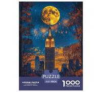 Puzzle 1000 PièCes bâtiment Empire StateEn Papier Adultes Relax Jeux Great Architecture Le Cadeau Parfait pour La Famille Et Les Amis Adultes Et Enfants À Partir De 12 Ans 38x26cm/1000pcs