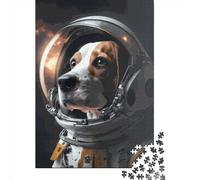 Puzzle 1000 pièces Beagle Astronaut pour adultes, puzzle créatif rectangulaire, cadeau de Noël, puzzle en papier, jeu casse-tête, jouet, 1000 pièces (38 x 26 cm)