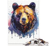 Puzzle 1000 pièces Bear Paint pour Adultes - Activités familiales, Jeux éducatifs, Difficiles et stimulants, 1000 pièces (75 x 50 cm)