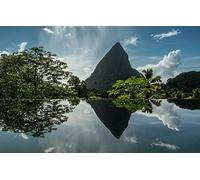 Puzzle 1000 pièces, Beauté Naturelle, Soufrière, Mer des Caraïbes, Sainte-Lucie, Antilles 38x26CM