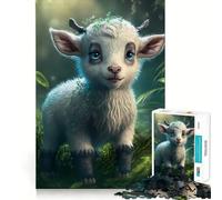 Puzzle 1000 pièces Bébé Animal Chèvre Jeu d'articulation précis et Amusant,Stimulant cognitif,idéal pour Un Moment de détente et d'expression Artistique (50x75cm)