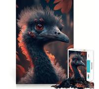 Puzzle 1000 pièces Bébé Autruche Découpe Lisse Jeu de réflexion Cadeau de Jeu Relaxant Pièce Artistique de Noël (50x75cm)