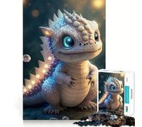 Puzzle 1000 pièces Bébé Dragon Néon Précis Jeu d'articulation Amusant et cognitif,détente et Divertissement pour Un Anniversaire créatif (38x26cm)
