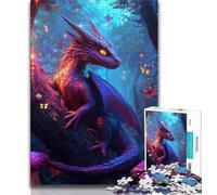 Puzzle 1000 pièces Bébé Dragon Rouge pour Adultes, idéal pour stimuler Le Cerveau, développer la Patience et développer Une Passion ; 38x26cm