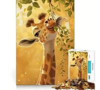 Puzzle 1000 pièces Bébé Girafe Décoration Murale de Noël (50x75cm)