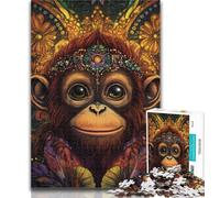 Puzzle 1000 pièces Bébé Gorille, Puzzle 1000 pièces pour Adolescents, Cadeaux, Renforcer l'amour Entre Les Couples pour Les 14 Ans 50x75cm