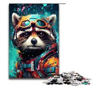 Puzzle 1000 pièces Bébé Robot Raton Laveur par SplattersLots of Thick Colorful Puzzles Puzzles en Bois Jeux éducatifs Décoration de la Maison 75x50cm