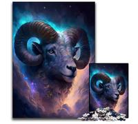Puzzle 1000 pièces Bélier Cosmique, Casse-tête Stimulant, Jeu pour Adultes, activité Interactive familiale 26x38cm/10,23x14,96 Pouces