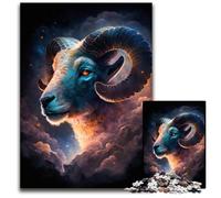 Puzzle 1000 pièces Bélier Cosmique en Carton, défi cérébral, pour Les Adolescents et décoration d'intérieur 26x38cm/10,23x14,96 Pouces