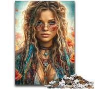 Puzzle 1000 pièces : Belle Ange Noir Féminin, Aide Le Cerveau à Exercer, Jouets Addictifs pour Cultiver la Patience, Décoration Parfaite, 50x75cm