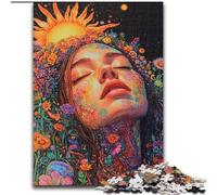 Puzzle 1000 pièces Belle Femme avec des Fleurs pour Adolescents, à partir de 14 Ans, décoration Murale, Cadeaux Uniques pour Anniversaire et Noël (26x38cm)