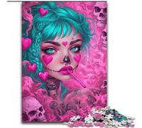 Puzzle 1000 pièces : Belle Fille tatouée, Puzzle pour Adultes, Jeu Familial interactif, décoration d'intérieur à Faire soi-même, Casse-tête Stimulant (Taille : 50 x 75 cm)