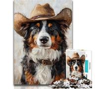 Puzzle 1000 pièces Berger Australien pour Adolescents, Anti-Stress, pour Passer Le Temps à la Maison, avec Affiche et fiche de Questions Assorties 50x75cm