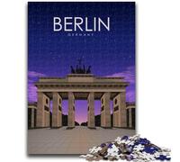 Puzzle 1000 pièces Berlin la Nuit, Art du Voyage, pour Adultes et Adolescents, Jouets éducatifs, Jeux Anti-Stress, Cadeaux du Père Noël Secret pour Les Enfants de 14 Ans et Plus (50x75cm)