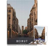 Puzzle 1000 pièces Beyrouth pour Adolescents : Jeu Stimulant d'analyse et de logique,idéal comme Cadeau de Noël Secret Dimensions : 38x52cm