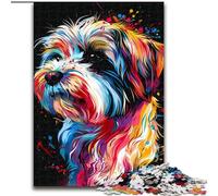 Puzzle 1000 pièces Bichon Havanais Art Puzzles Taille 50x75cm Jeu de réflexion, Jeu Familial interactif, adapté aux 14 Ans et Plus