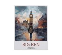 Puzzle 1000 Pièces,Big Ben, Londres, Angleterre, Paysage,Puzzle 1000 Pieces Adultes Jouet De Décompression Intellectuel Éducatif Puzzles Jeu De Fam(50x70cm)-DW12