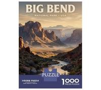 Puzzle 1000 Pièces Big Bend National Park Puzzles pour Adultes Améliore La Mémoire Interaction Parent-Enfant Casse-tête Jeux De Société 38x26cm/1000pcs