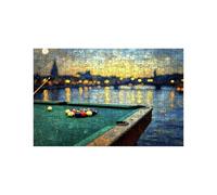 Puzzle 1000 Pieces Billard Puzzle 1000 Pieces Adultes Abstrait, DIY Bois Puzzles Adulte avec Boîte en Papier Coloré, Puzzles Classiques 50x75 CM pour Soulager Le Stress Decoration Murale LZPT-04680