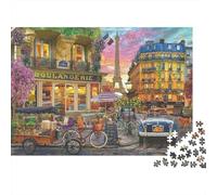 Puzzle 1000 pièces Bistro Parisien | Scène de Rue | Stimulant & Difficile | Carton recyclé | pour Experts en Puzzles 70x50cm