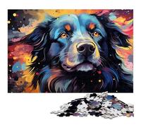Puzzle 1000 pièces Bizarre Fantasy Dog pour Adultes Puzzle en Papier Superbes Cadeaux pour Noël 1000 pièces (38 x 26 cm)