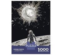 Puzzle 1000 Pièces Black and White Astronaut Puzzles pour Adultes, Jouet, Décoration Murale, Course De Vitesse Manuelle, Idéal comme Cadeau pour Toute La Famille 52x38cm/1000pcs