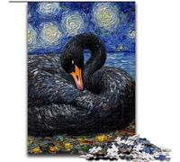 Puzzle 1000 pièces Black Swan Night Sky pour Adolescents, Jeu éducatif Familial, idéal pour la décoration de Bureau (26x38cm)