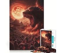 Puzzle 1000 pièces Blood Moon Terror,Assemblage Parfait,Art,Jeu Intelligent,activité de détente,Cadeau d'anniversaire (38x26cm)