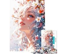 Puzzle 1000 pièces Blossom Serenity︰ Portrait éthéré de la Nature et de la grâce Un défi éducatif mais Aussi Un Jeu Amusant et Relaxant pour Les 14 Ans et Plus Jeu de Puzzle Offert (38x52cm)