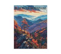 Puzzle 1000 Pièces，Blue Ridge Mountains，Puzzle 1000 Pieces Adultes Jouet De Décompression Intellectuel Éducatif Puzzles Jeu De Fam（50x70cm）-CI52