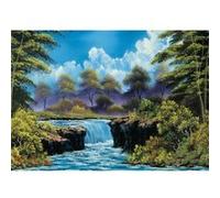 Puzzle 1000 pièces : Bob Ross : Chute d'eau dans la clairière Schmidt G