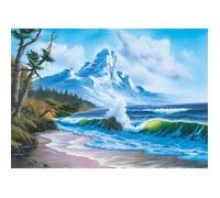 Schmidt Spiele 57537 Bob Ross, Mountain by The Sea, 1000 pièces Puzzle