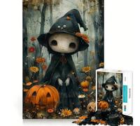 Puzzle 1000 pièces Bohoo Fantôme Sorcière Découpe Impeccable Amusant,Jeu de réflexion,Divertissement,Cadeau Artistique de Noël (50x75cm)