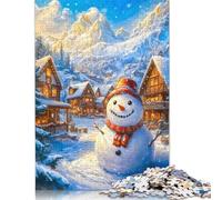 Puzzle 1000 pièces « Bonhomme de Neige, Pays des Merveilles Hivernales » pour Adultes, Cadeau d'halloween, Jouets éducatifs, 1000 pièces (38 x 26 cm)