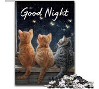 Puzzle 1000 pièces Bonne Nuit pour Adultes et Adolescents, Jeux éducatifs, décoration d'intérieur, à Offrir en Cadeau à Toute la Famille (26x38cm)