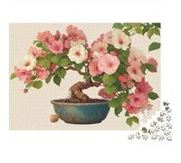 Puzzle 1000 pièces Bonsai Fleur Tranquille Adultes Papier Épais Jeu Éducatif Détente Puzzle Carton Plante Bonsai pour Décoration Intérieure 70x50cm/1000pcs
