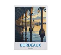 Puzzle 1000 pièces，Bordeaux, France，Puzzle 1000 Pieces Adultes Jouet de décompression intellectuel éducatif Puzzles Jeu de Famille Amusant pour Enfants Adult（38x26cm）-O91