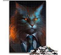 Puzzle 1000 pièces Boss Cat pour Adultes, idéal pour Les Anniversaires, Les fêtes et Les Occasions spéciales (Taille 26x38cm)
