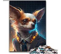 Puzzle 1000 pièces Boss Chihuahua Puzzle 1000 pièces Impossible Hard Challenge Jouet pour Adolescents (Taille 50x75cm)