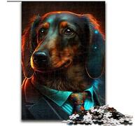 Puzzle 1000 pièces Boss Doberman pour Adultes, Jeu éducatif et Amusant pour la décoration intérieure (Taille 50x75cm)