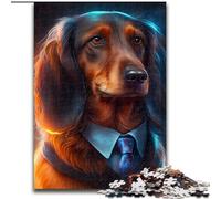 Puzzle 1000 pièces Boss Doberman pour Adultes, Taille 50x75cm, pour se détendre et se Mettre au défi, décoration d'intérieur colorée, pour Les Amis