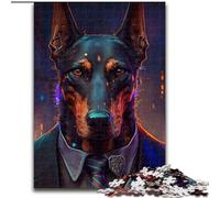Puzzle 1000 pièces Boss Doberman Puzzles pour Adultes Taille : 38x26cm Idéal pour Les Adolescents et Les collectionneurs, Cadeau de Voyage, activité familiale