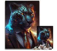 Puzzle 1000 pièces Boss Leopard, Puzzle Stimulant, idéal pour Les Adolescents et Les collectionneurs, décoration d'intérieur et Cadeau de Voyage, 26x38cm/10,23x14,96 Pouces