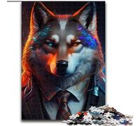 Puzzle 1000 pièces Boss Lion, Puzzle Stimulant de 50x75cm, Jeu Familial interactif, pour Les fêtes, Jeu d'activités familiales