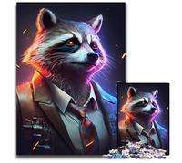 Puzzle 1000 pièces Boss Raccoon en Costume pour Adultes, idéal pour s'amuser en Famille, se détendre et Offrir des Cadeaux de Vacances 50x75cm