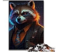 Puzzle 1000 pièces Boss Raccoon, Puzzle 1000 pièces pour Adultes, activité de cohésion familiale, Cadeau de décoration intérieure, Jeu de Jouets en Famille (Taille 50x75cm)