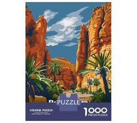 Puzzle 1000 Pièces BOU-Hedma Tunisia Travel Puzzles pour Adultes Améliore La Mémoire Interaction Parent-Enfant Casse-tête Jeux De Société 52x38cm/1000pcs